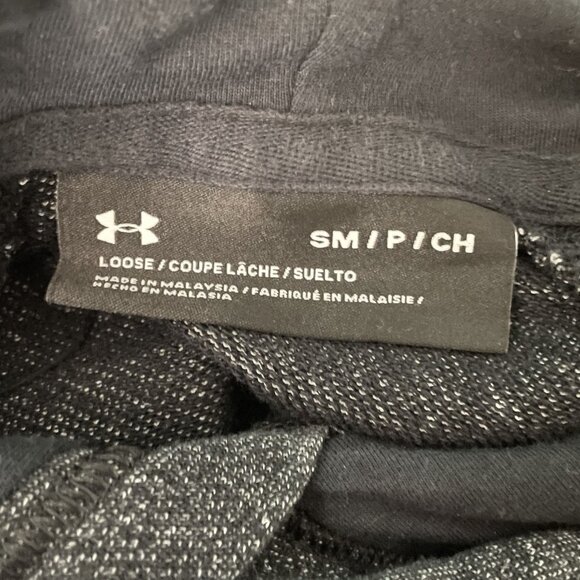 Under Armour Project Rock Short Sleeve Hoodie Mens Sz S Gray Blood Sweat Respect - Picture 7 of 7